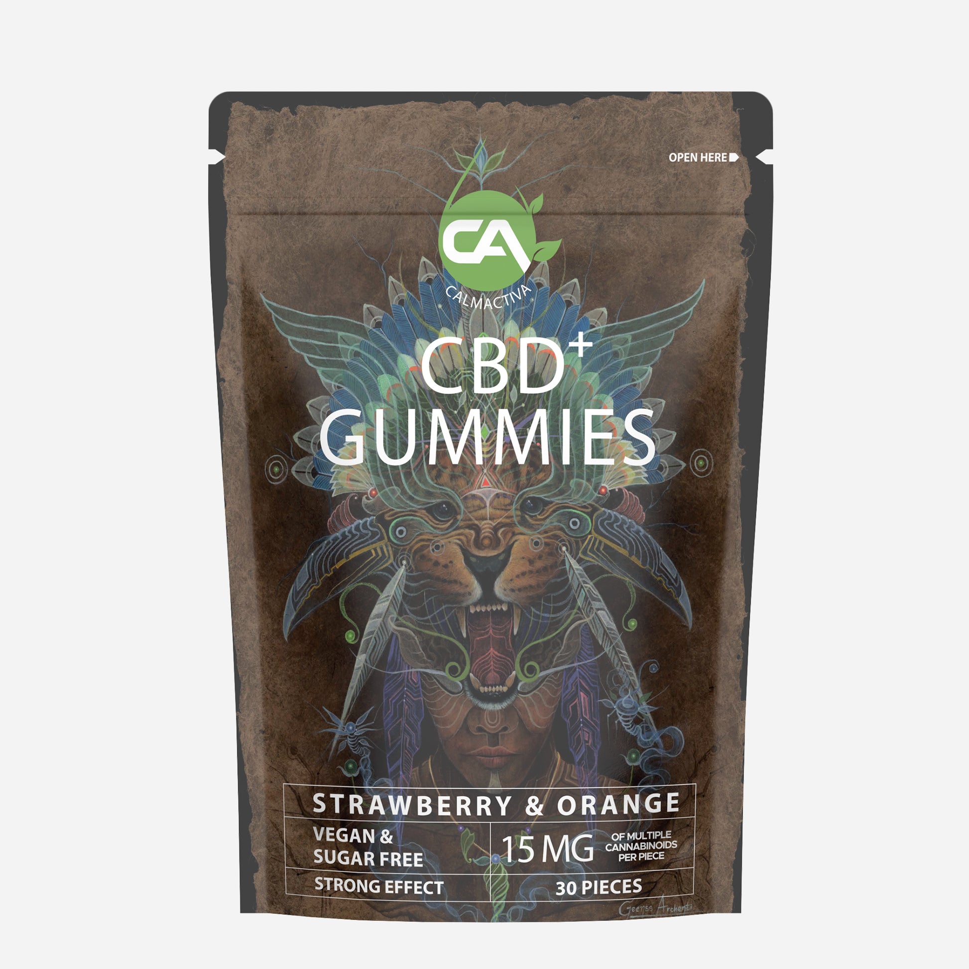 Calmactiva CBD+ Gummies Strawberry & Orange 30 p 15 mg - CalmActiva