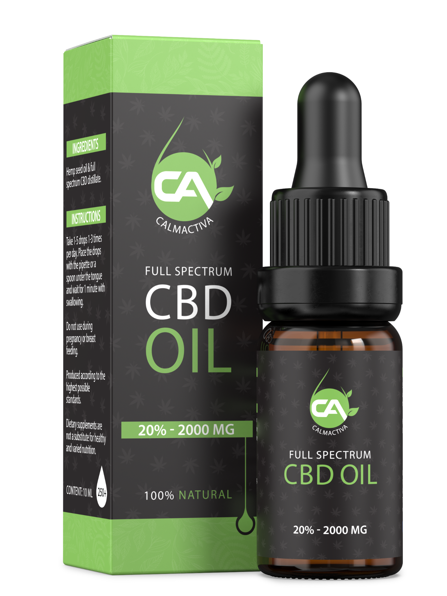 Calmactiva Hennep-Olie  Full Spectrum 20% 10 ml - CalmActiva