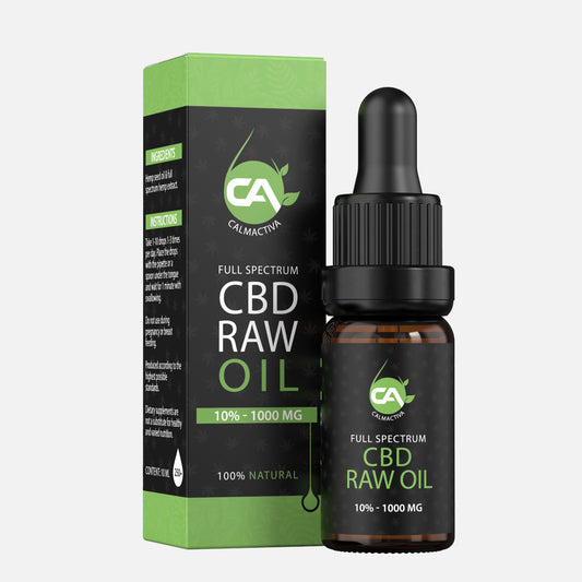 Calmactiva CBD-olie RAW 10% (1000 mg) – 10 ml - CalmActiva